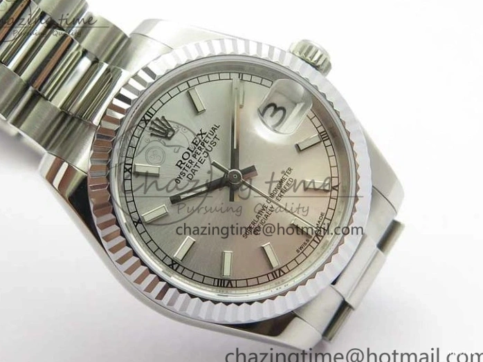 MiroTime 0513 Effortless Datejust 31mm 178274 SS GSF Best Edition Silver Stick Markers Dial on SS President Bracelet SEIKO NH05A 3056